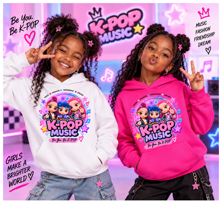 FELPA CON CAPPUCCIO K-POP MUSIC STARS