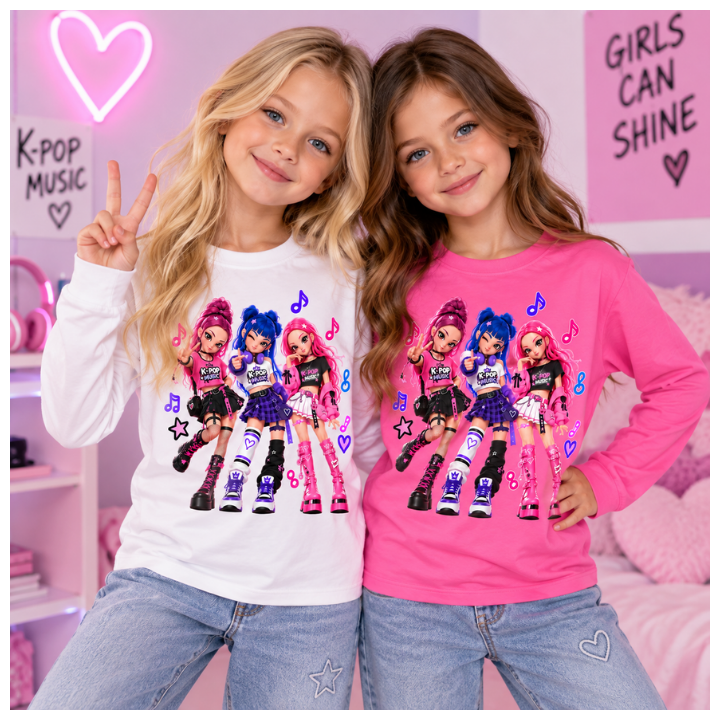 T-SHIRT MANICA LUNGA K-POP MUSIC ANIME