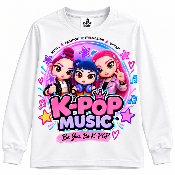 T-SHIRT MANICA LUNGA K-POP MUSIC STARS