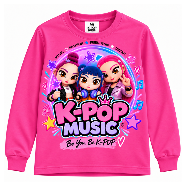 T-SHIRT MANICA LUNGA K-POP MUSIC STARS