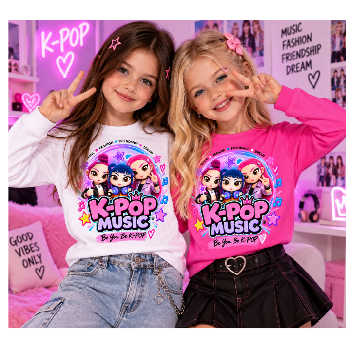 T-SHIRT MANICA LUNGA K-POP MUSIC STARS